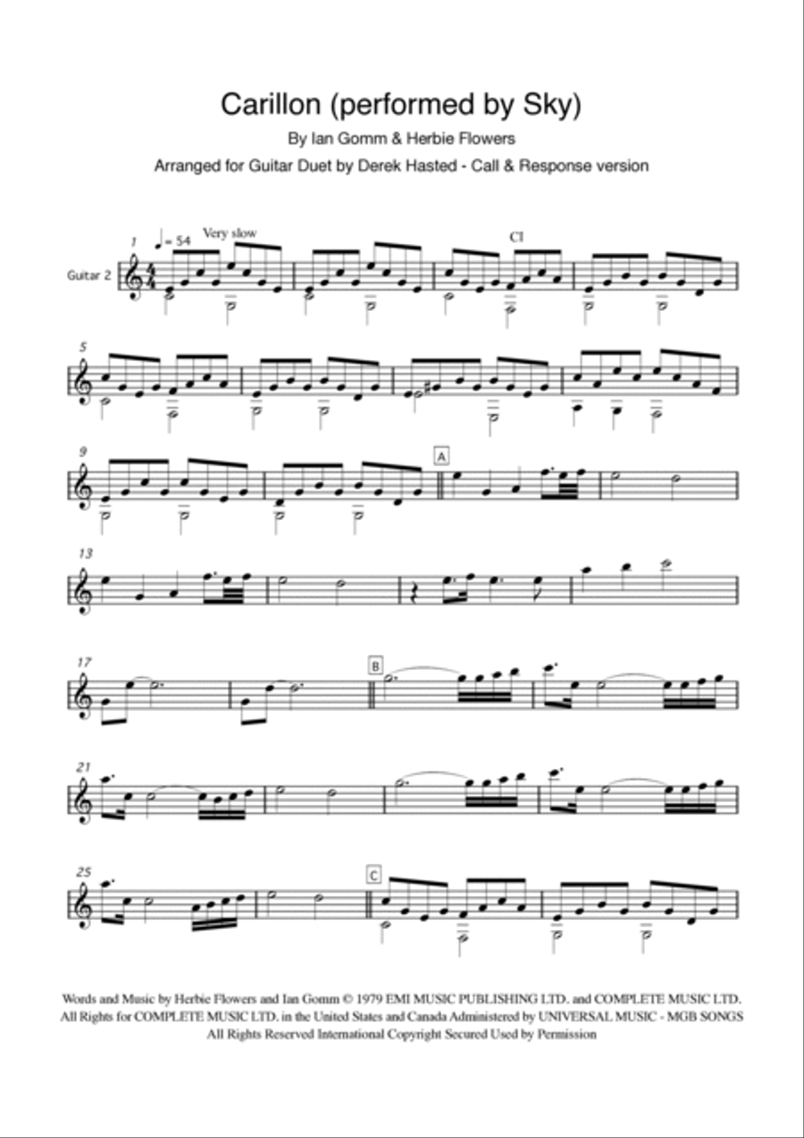 Carillon Guitar scores gallery preview page 6