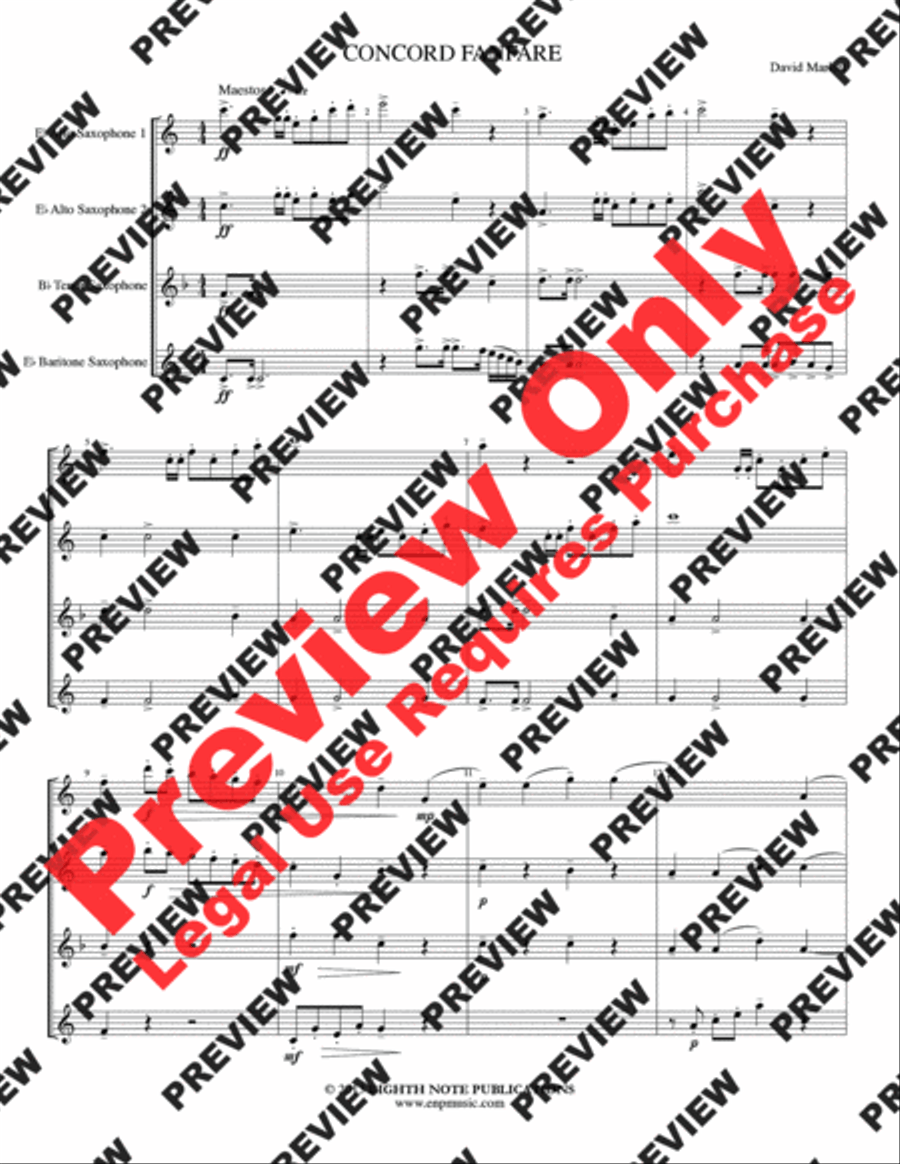 Concord Fanfare Small Ensemble scores gallery preview page 3