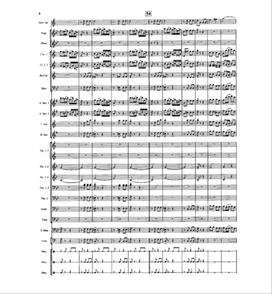 Allegro from Concerto for Trumpet Concert Band scores gallery preview page 7
