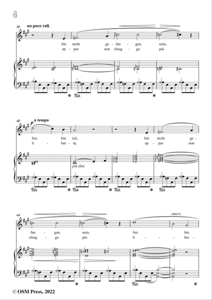 Liszt-La perla,S.326,in A Major,for Voice and Piano Voice Solo scores gallery preview page 6