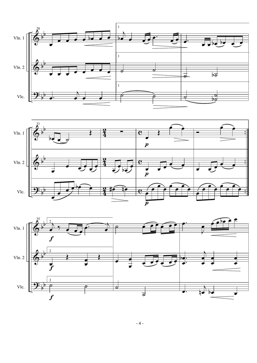 Bohemian Rhapsody String Trio scores gallery preview page 4