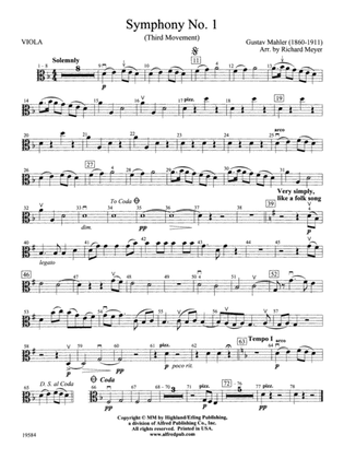 Symphony No. 1, 3rd Movement: Viola