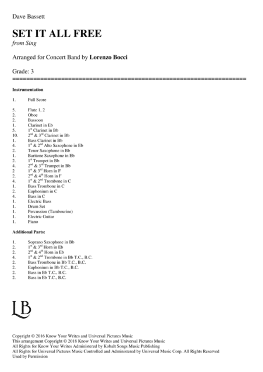 Set It All Free Concert Band scores gallery preview page 2