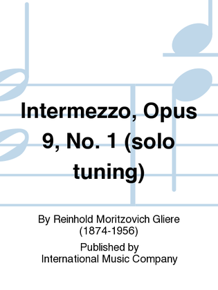 Book cover for Intermezzo, Opus 9, No. 1 (Solo Tuning)