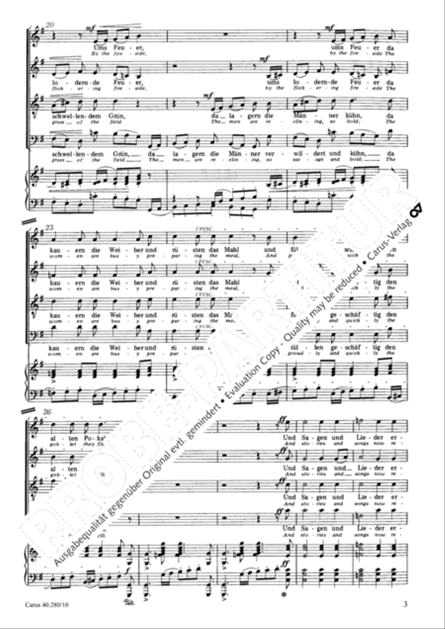 In forest and shadows (Zigeunerleben) 4-Part scores gallery preview page 4
