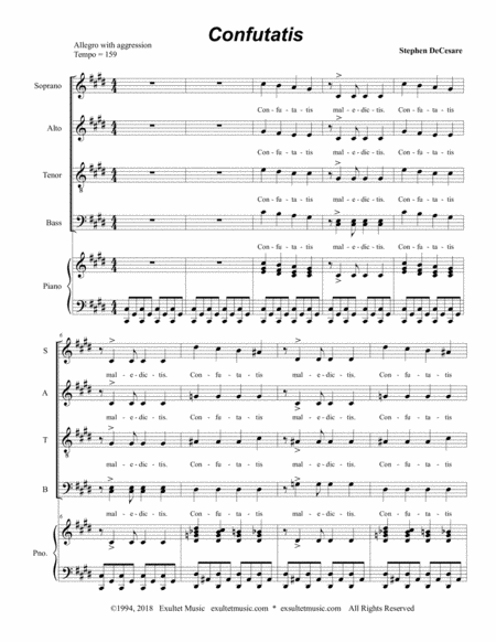 Confutatis (from "Requiem Mass" - Piano/Vocal Score) image number null