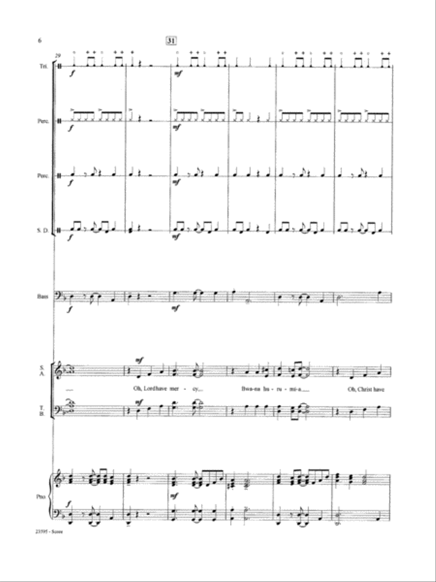Afrika Kyrie na Sanctus: Score Score scores gallery preview page 6