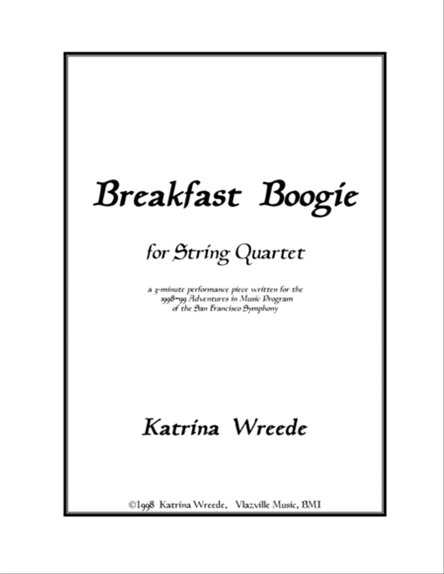 Breakfast Boogie String Quartet scores gallery preview page 1