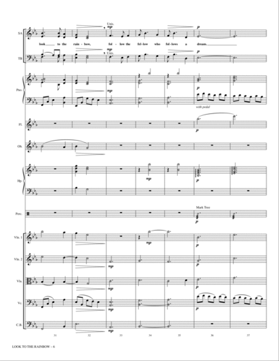Look To The Rainbow (from Finian's Rainbow) - Full Score Choir scores gallery preview page 6
