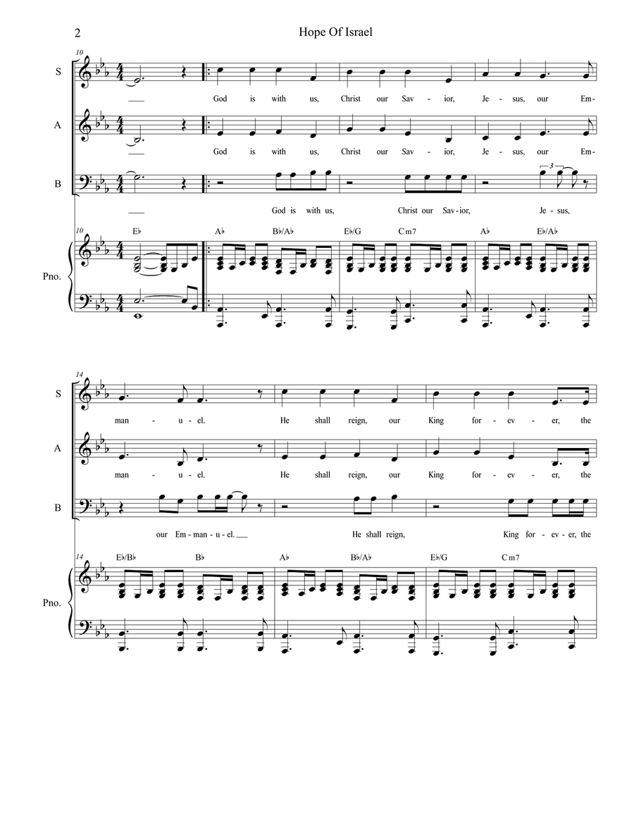 Hope Of Israel 3-Part scores gallery preview page 2