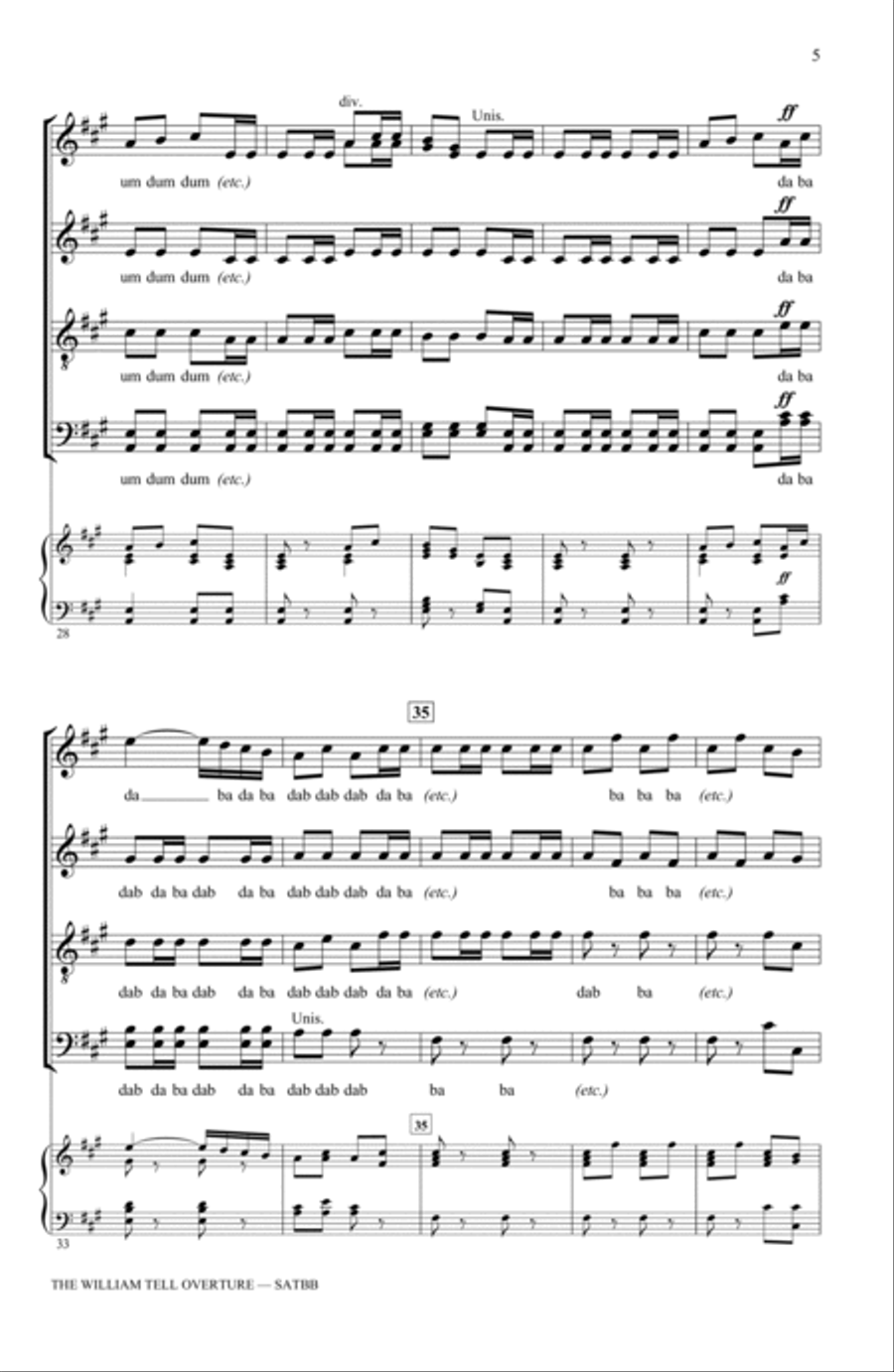The William Tell Overture 4-Part scores gallery preview page 4