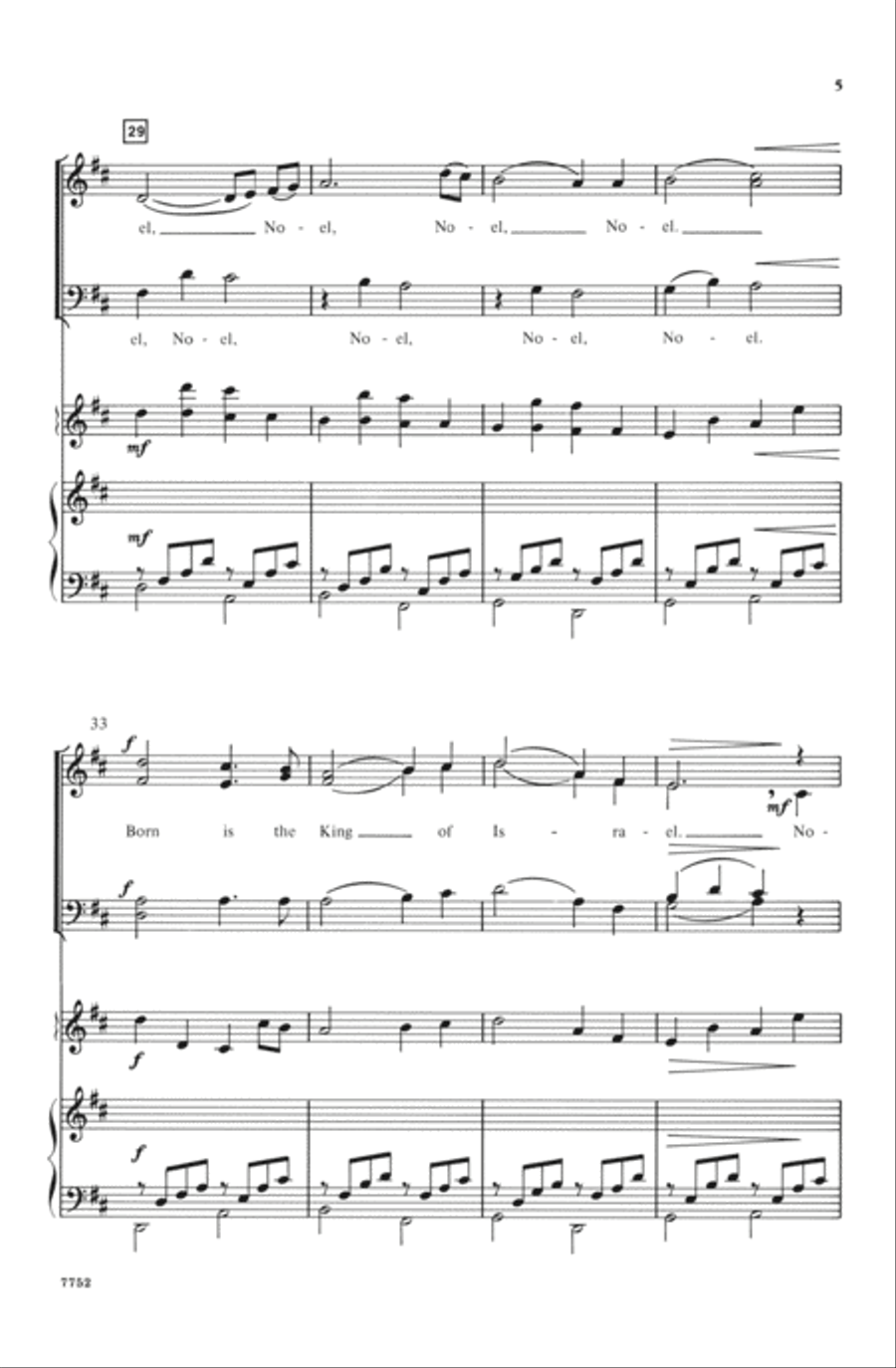 The First Noel / Pachelbel's Canon Choir scores gallery preview page 4