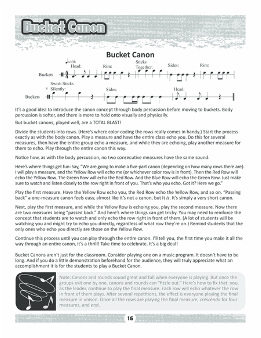 Buckets to Body Percussion Percussion scores gallery preview page 9