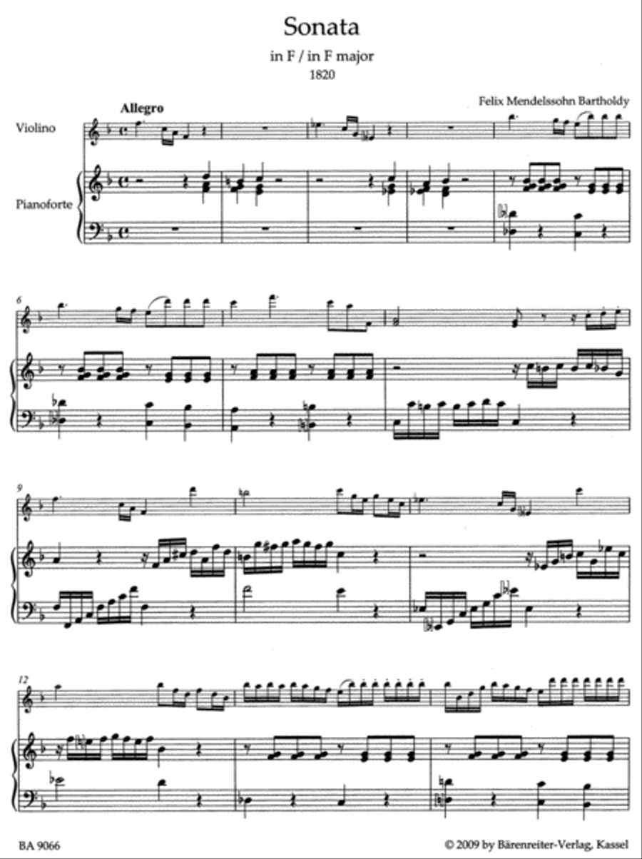 Sonatas for Violin and Piano Violin Solo scores gallery preview page 2