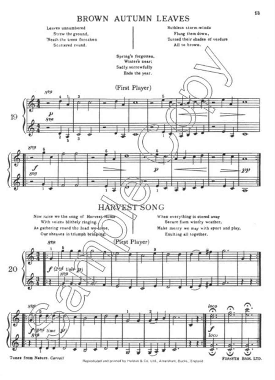 Tunes from Nature Easy Piano scores gallery preview page 4