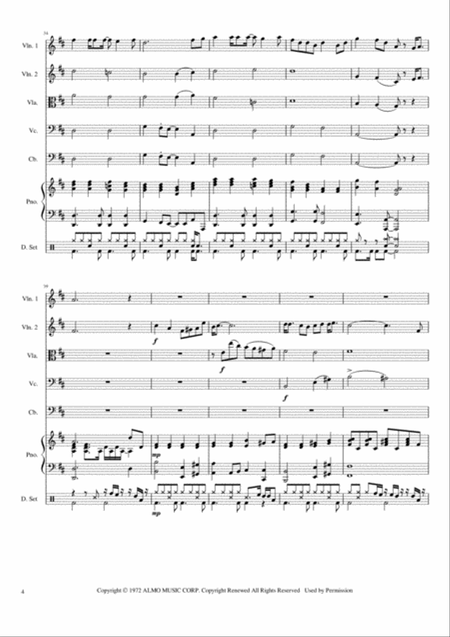 I Won't Last A Day Without You Large Ensemble scores gallery preview page 6