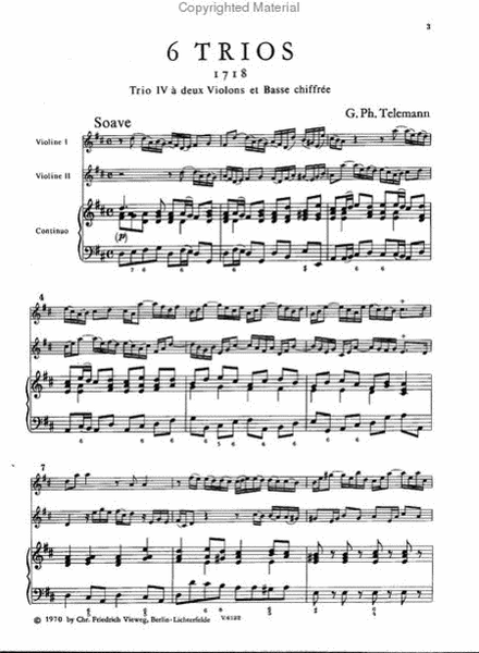 Sechs Trios aus dem Jahre 1718 - Nr. 4