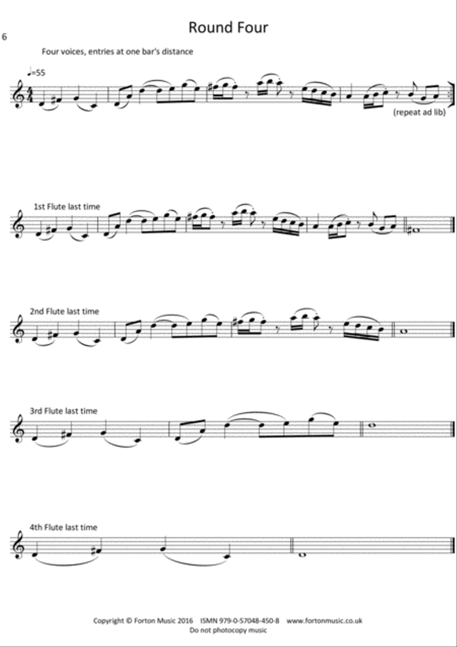 A Book Of Rounds Flute scores gallery preview page 6