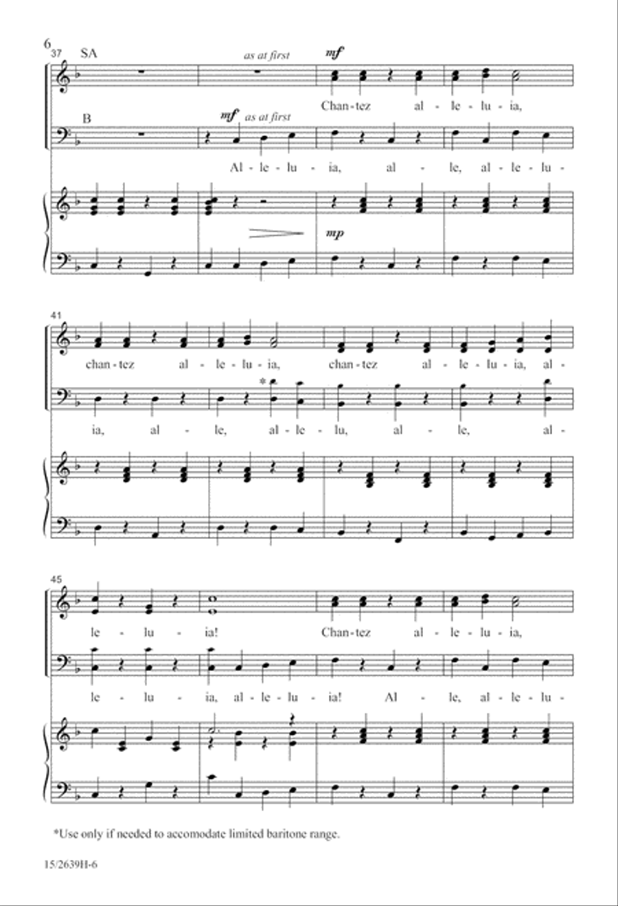 Chantez Alleluia! 3-Part scores gallery preview page 7
