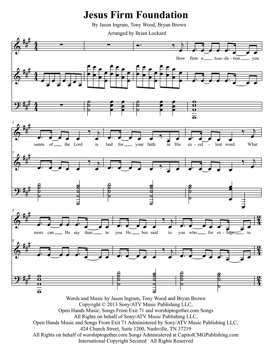 Jesus, Firm Foundation Choir scores gallery preview page 1