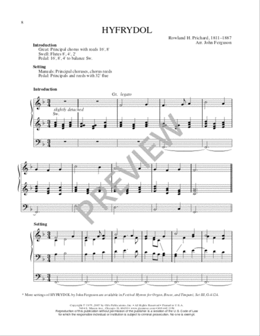 Hymn Harmonizations for Organ - Volume 1 Organ scores gallery preview page 8
