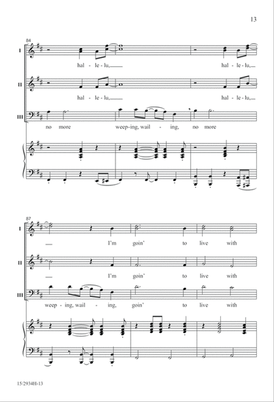 Soon I Will Be Done 3-Part scores gallery preview page 14