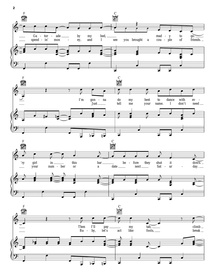 All About Tonight Acoustic Guitar scores gallery preview page 2