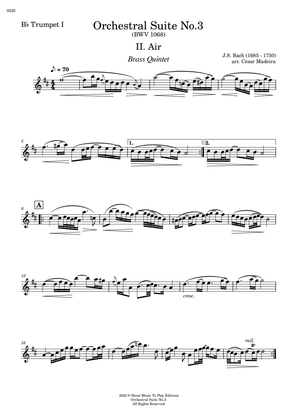 Air on G String - Brass Quintet (Individual Parts)