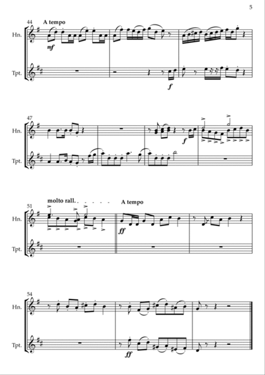 Overture Brass Duet scores gallery preview page 5
