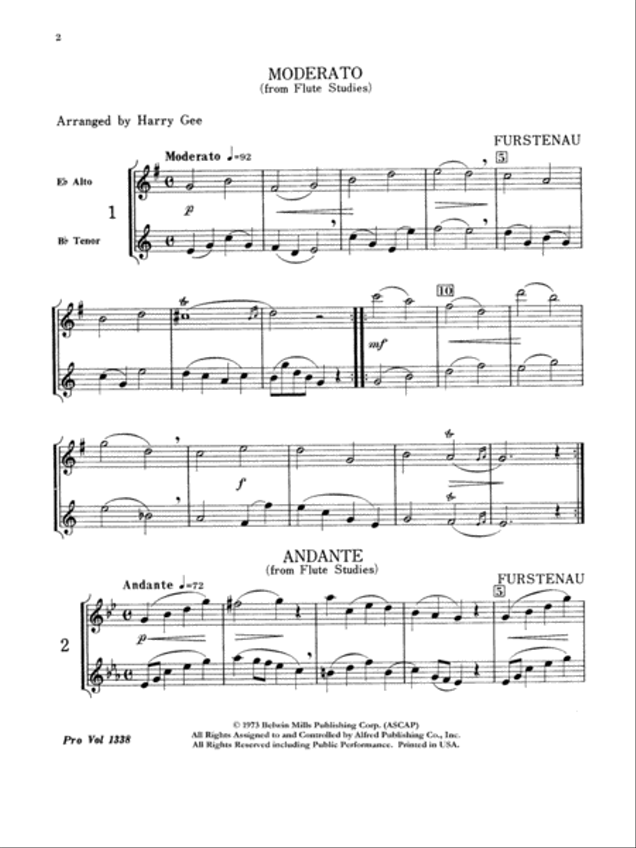 Alto and Tenor Sax Duets Woodwind Duet scores gallery preview page 3