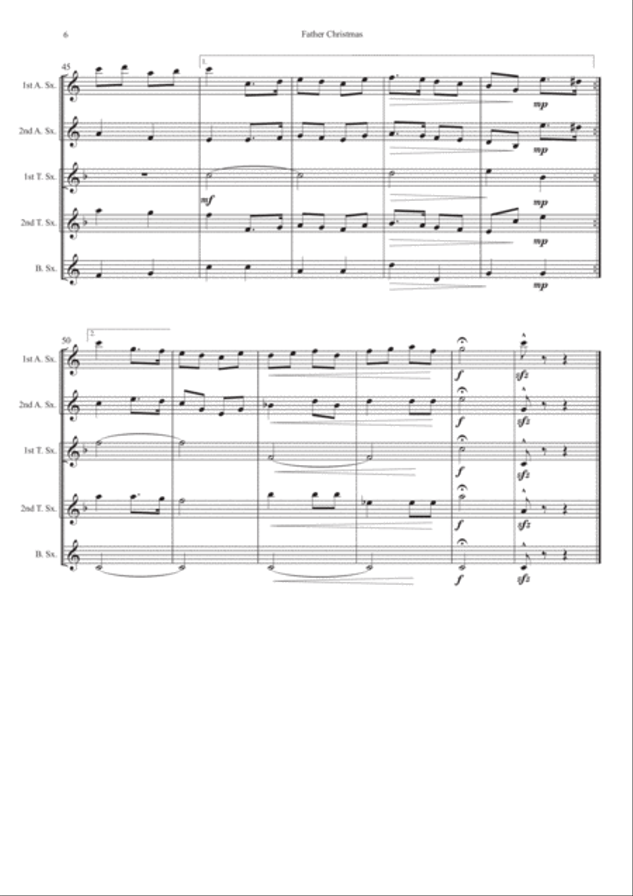 Father Christmas Woodwind Ensemble scores gallery preview page 6