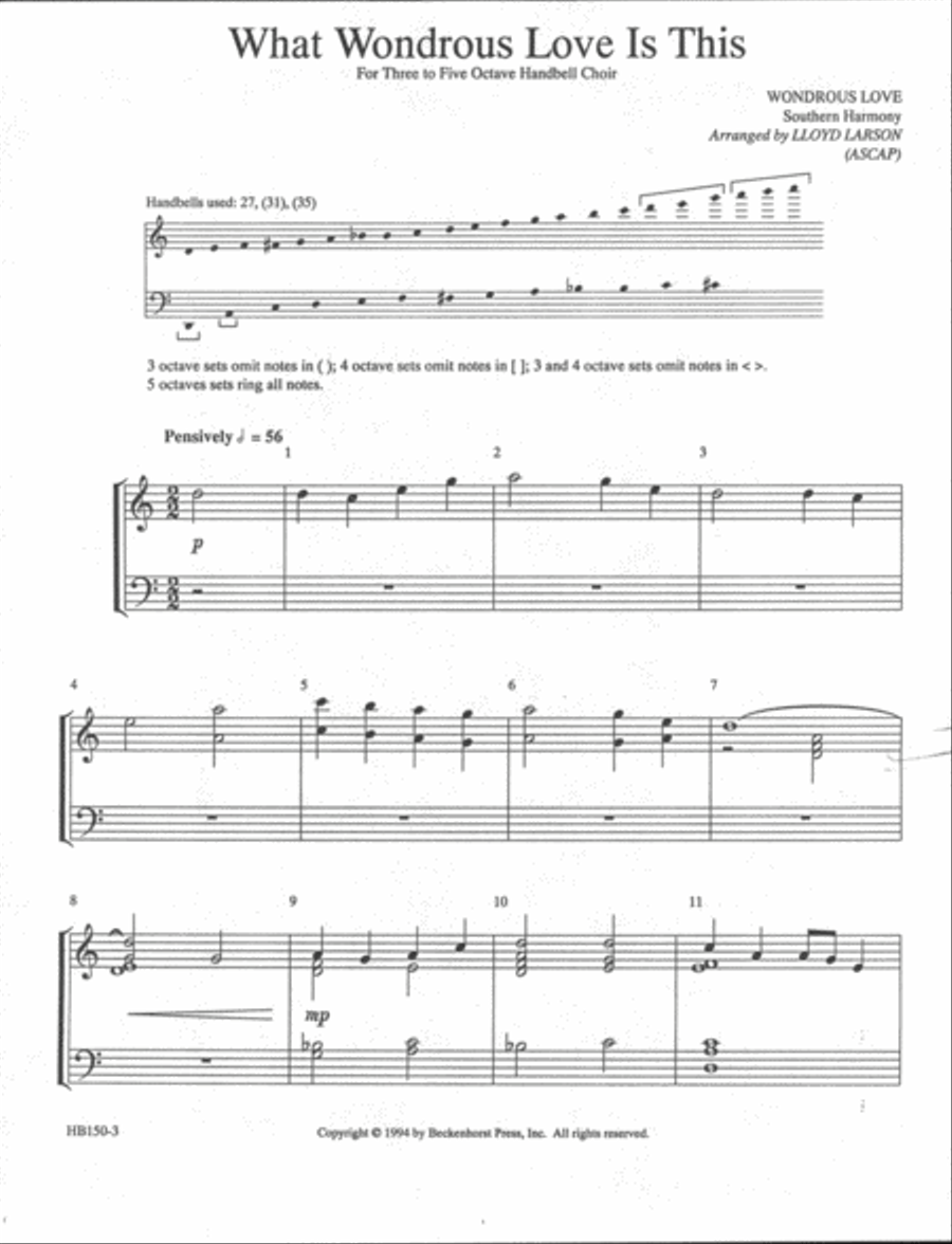What Wondrous Love Is This - Larson 5-Octaves scores gallery preview page 2