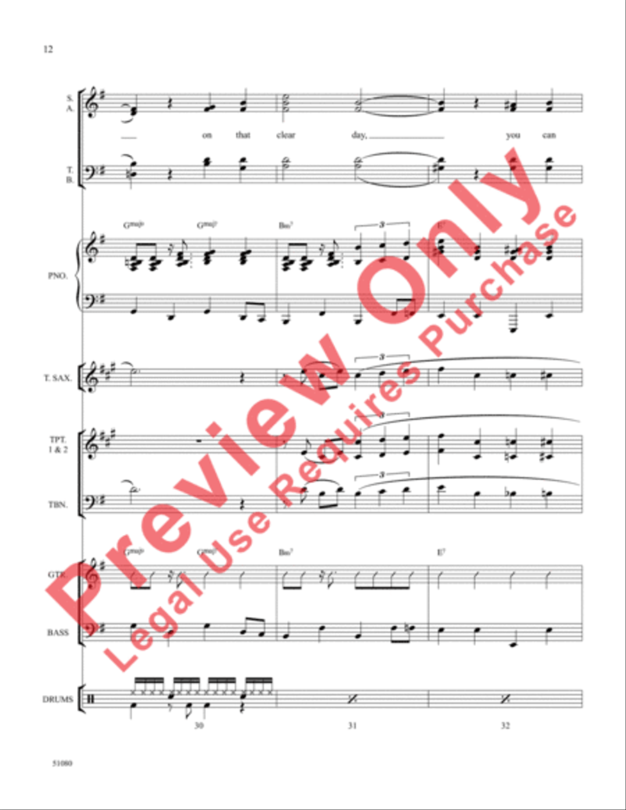 On a Clear Day On a Clear Day Choir scores gallery preview page 13