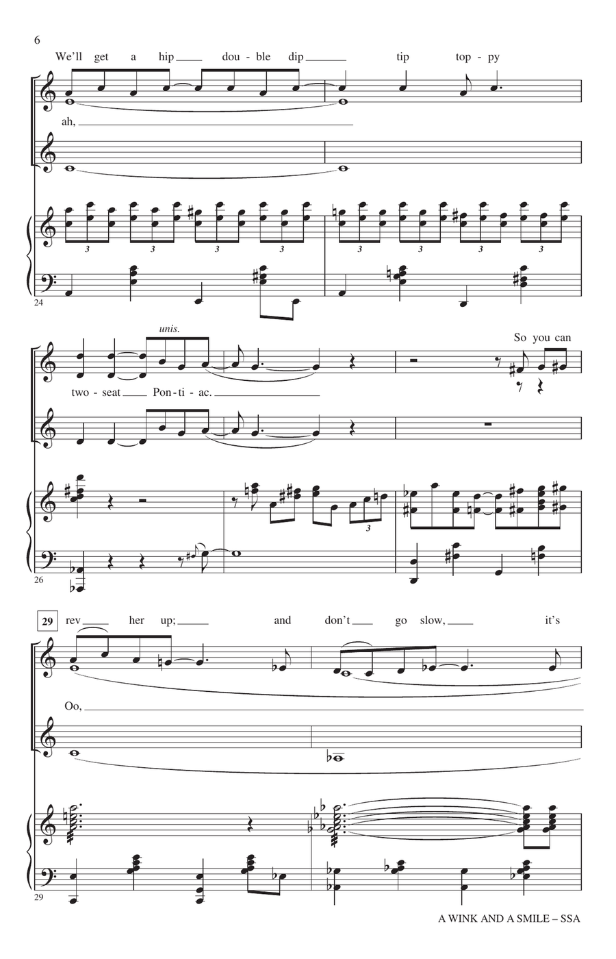 A Wink And A Smile A Wink And A Smile SSA scores gallery preview page 4