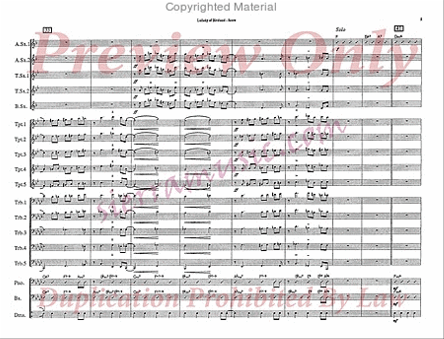 Lullaby Of Birdland Jazz Ensemble scores gallery preview page 6