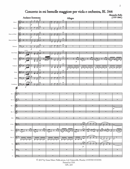 Concerto in mi bemolle maggiore, BI. 544 Viola e Orchestra