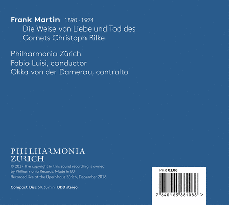 Frank Martin: The Lay of the Love and Death of Cornet Christoph Rilke