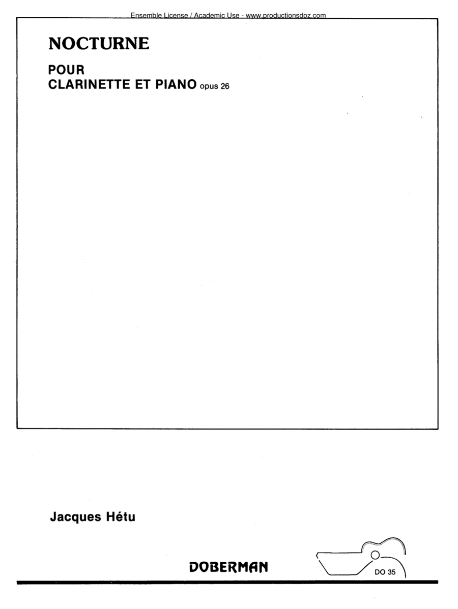 Nocturne op. 26 Nocturne op. 26 Clarinet Solo scores gallery preview page 1