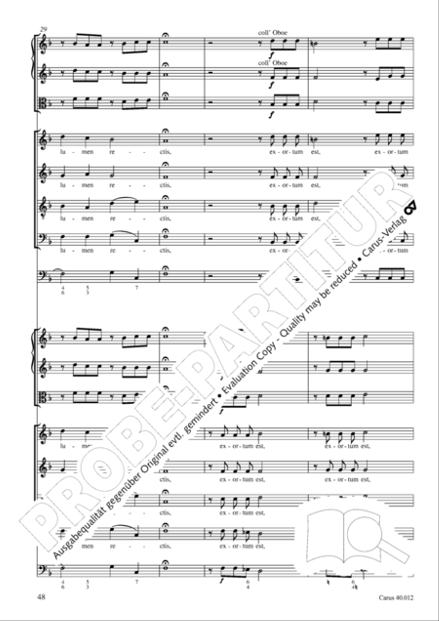 Beatus vir (How blest is he) Psalm 111 4-Part scores gallery preview page 49