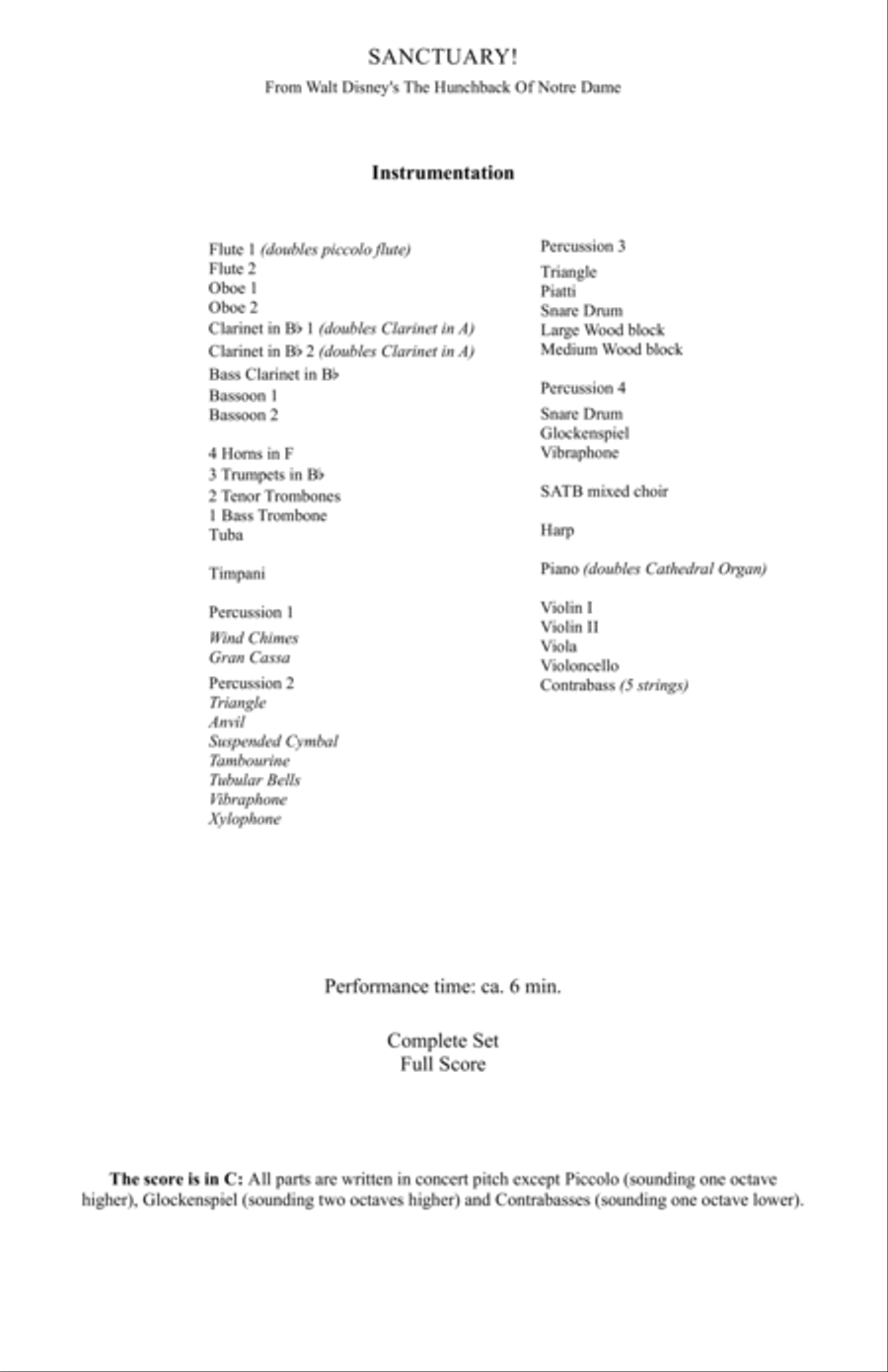 Sanctuary! - Score Only Full Orchestra scores gallery preview page 3