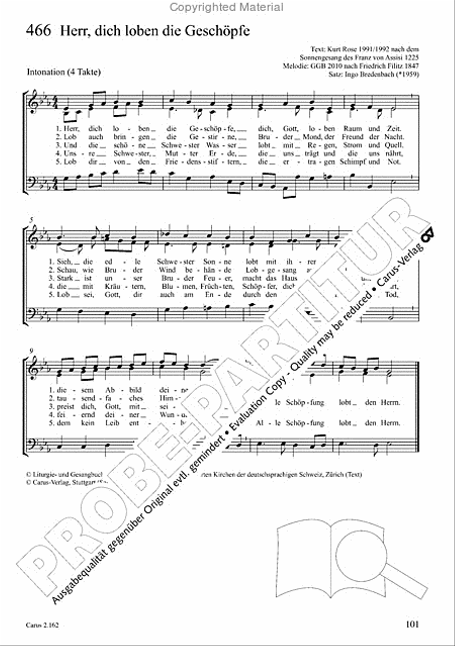 Chorbuch Gotteslob SAM 3-Part scores gallery preview page 102