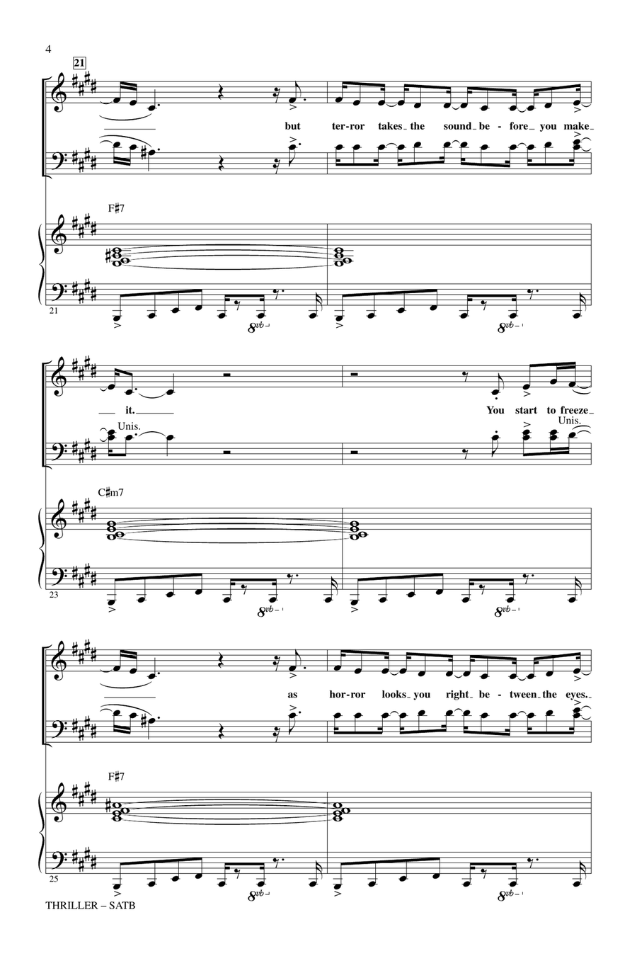 Thriller 4-Part scores gallery preview page 3
