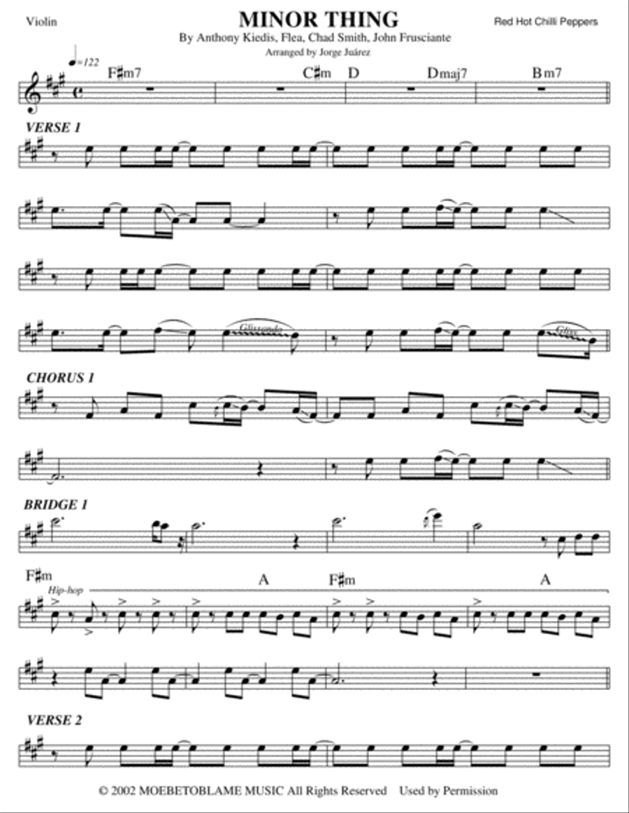 Minor Thing Minor Thing Violin Solo scores gallery preview page 1