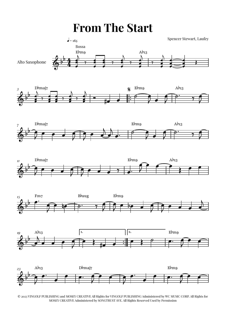 From The Start Alto Saxophone scores gallery preview page 1