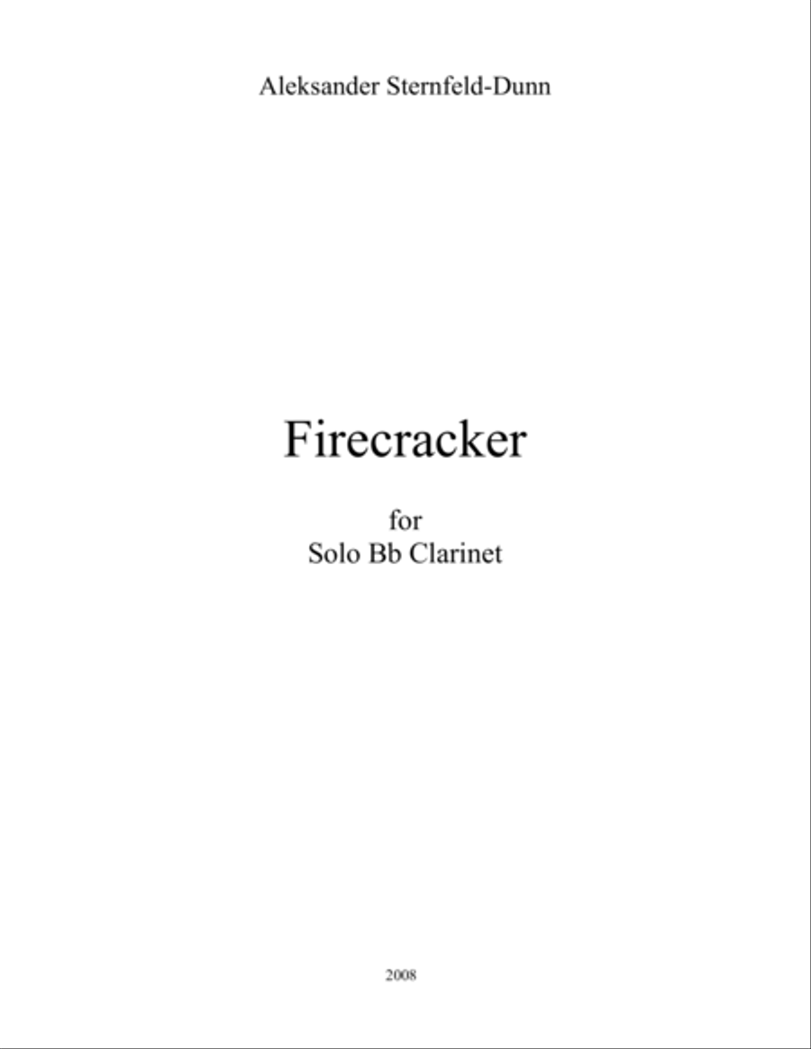 Firecracker Firecracker Clarinet Solo scores gallery preview page 1