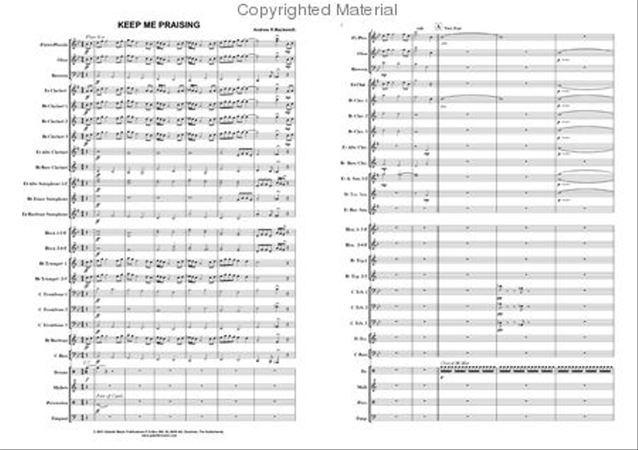 Keep me Praising Concert Band scores gallery preview page 2