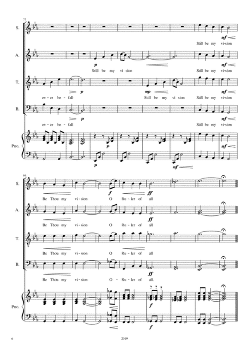 Be Thou My Vision SATB + Piano acc. image number null