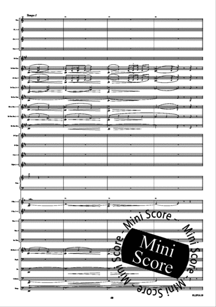Piano Concerto opus 16 A Minor Concert Band scores gallery preview page 44
