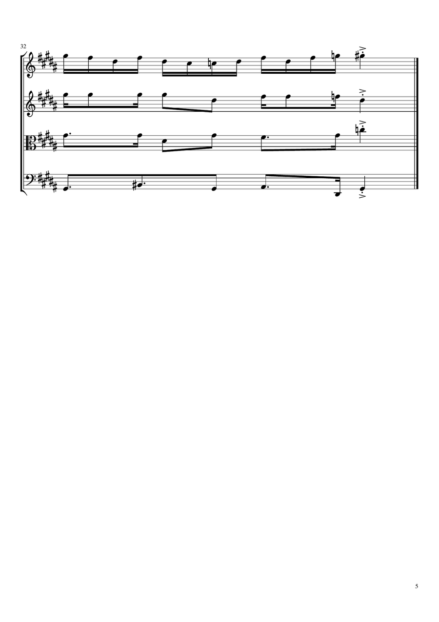 Swalla (feat Nicki Minaj & Ty Dolla) String Quartet scores gallery preview page 5
