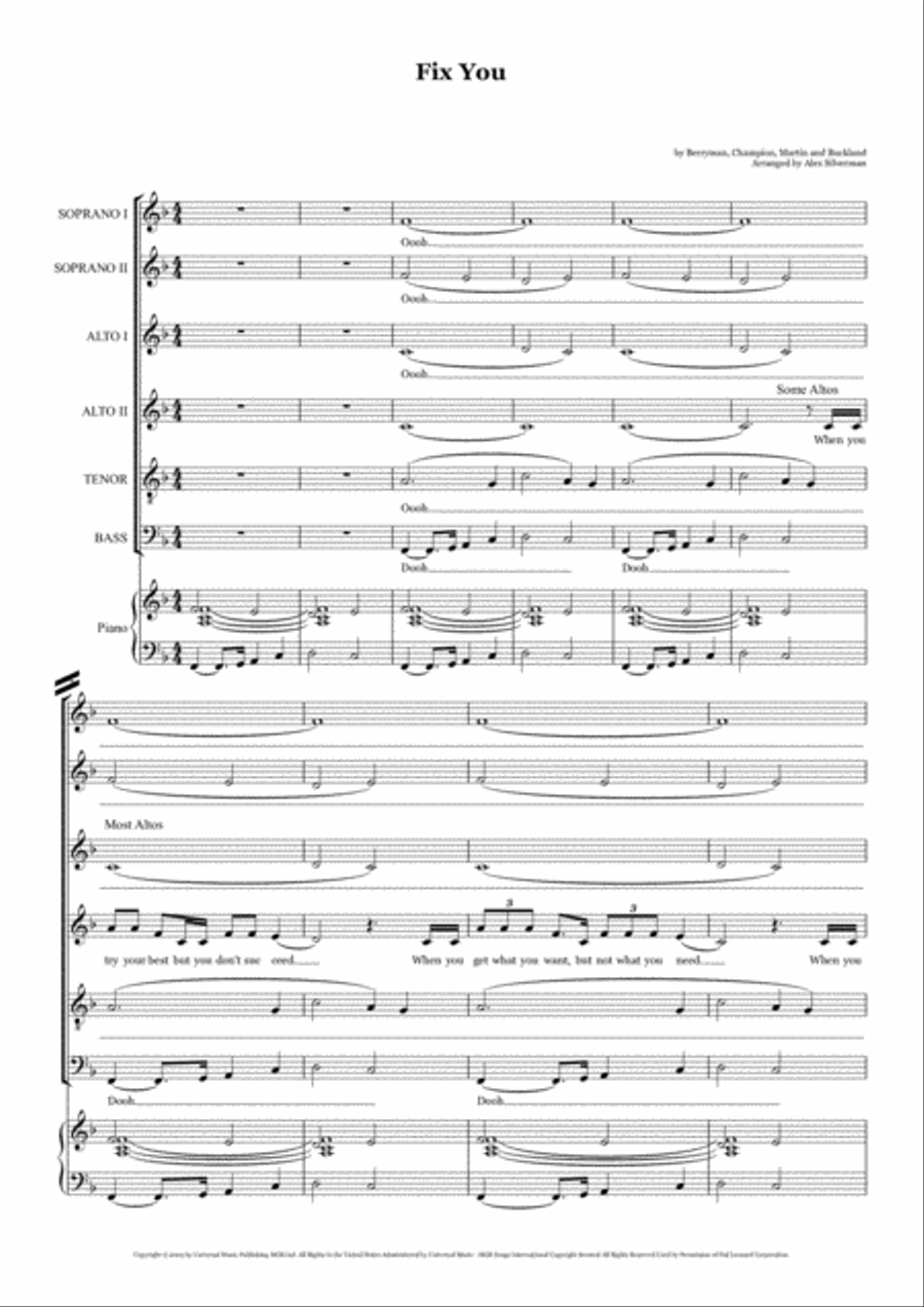 Fix You Divisi scores gallery preview page 2